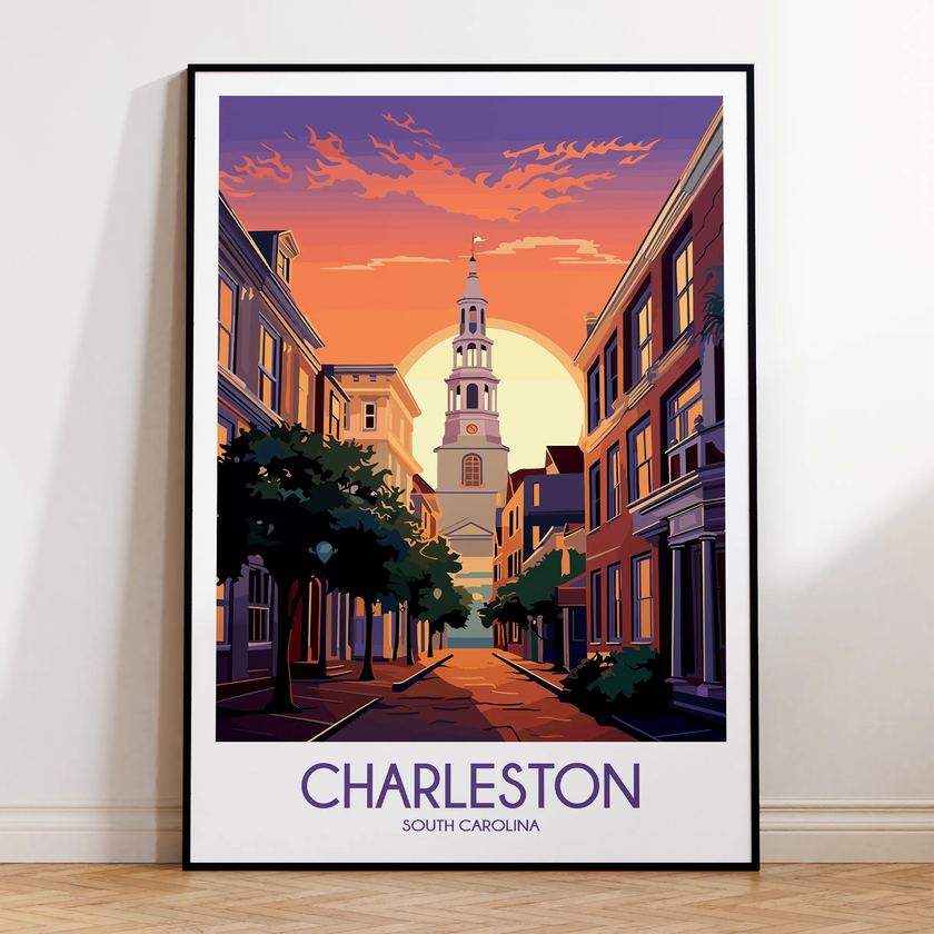 Charleston Modern Travel Poster