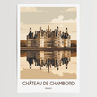 Chateau De Chambord Retro Travel Illustration
