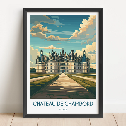 Chateau De Chambord Scenic Landscape Art