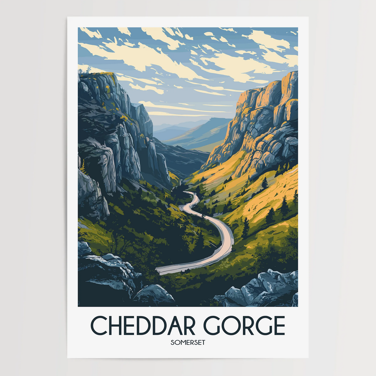 Cheddar Gorge Minimalist Wall Art