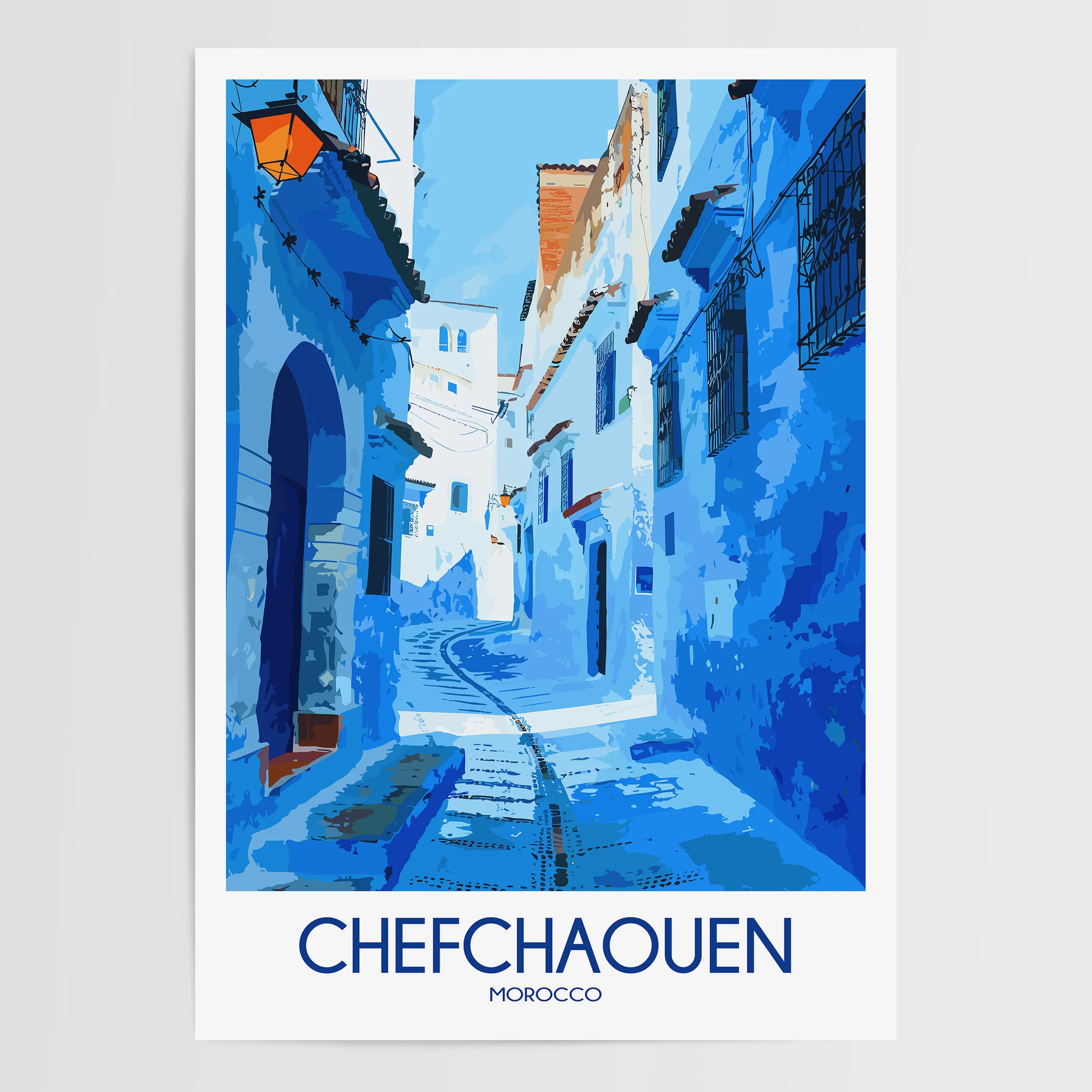 Chefchaouen Minimalist Wall Art