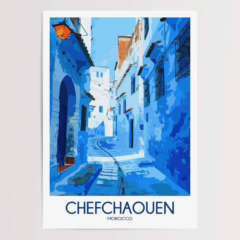 Chefchaouen Minimalist Wall Art