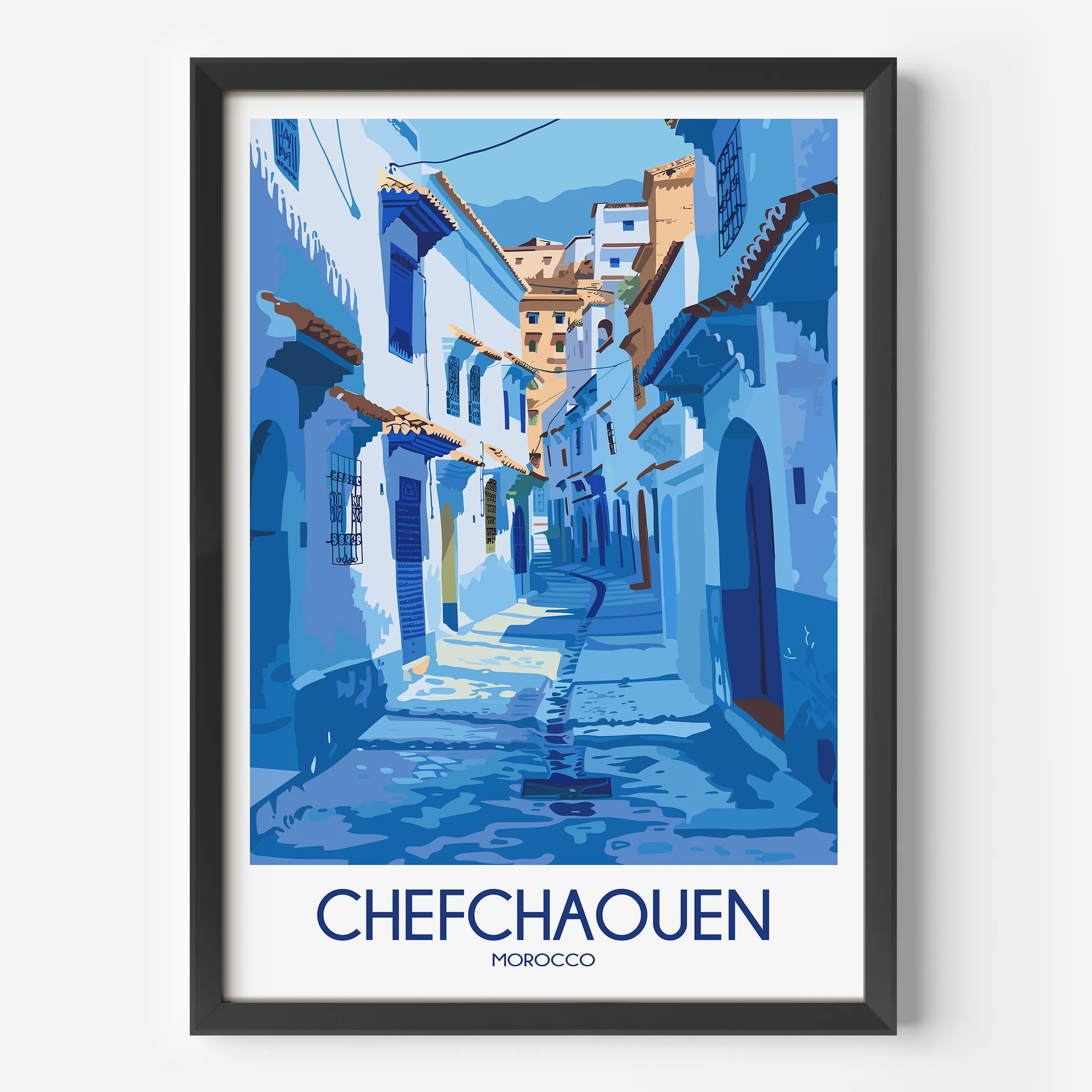Chefchaouen Minimalist Wall Art