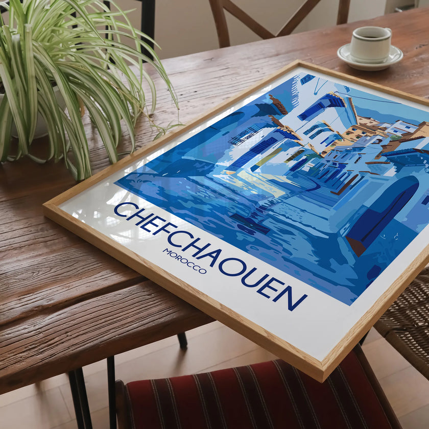 Chefchaouen Modern Travel Poster