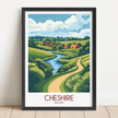 Cheshire Retro Travel Illustration