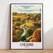 Cheshire Retro Travel Illustration