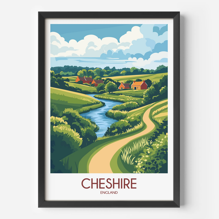 Cheshire Souvenir Poster Print