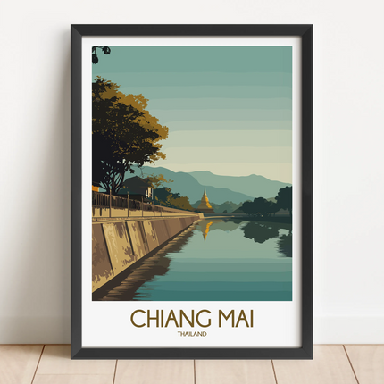 Chiang Mai Modern Travel Poster