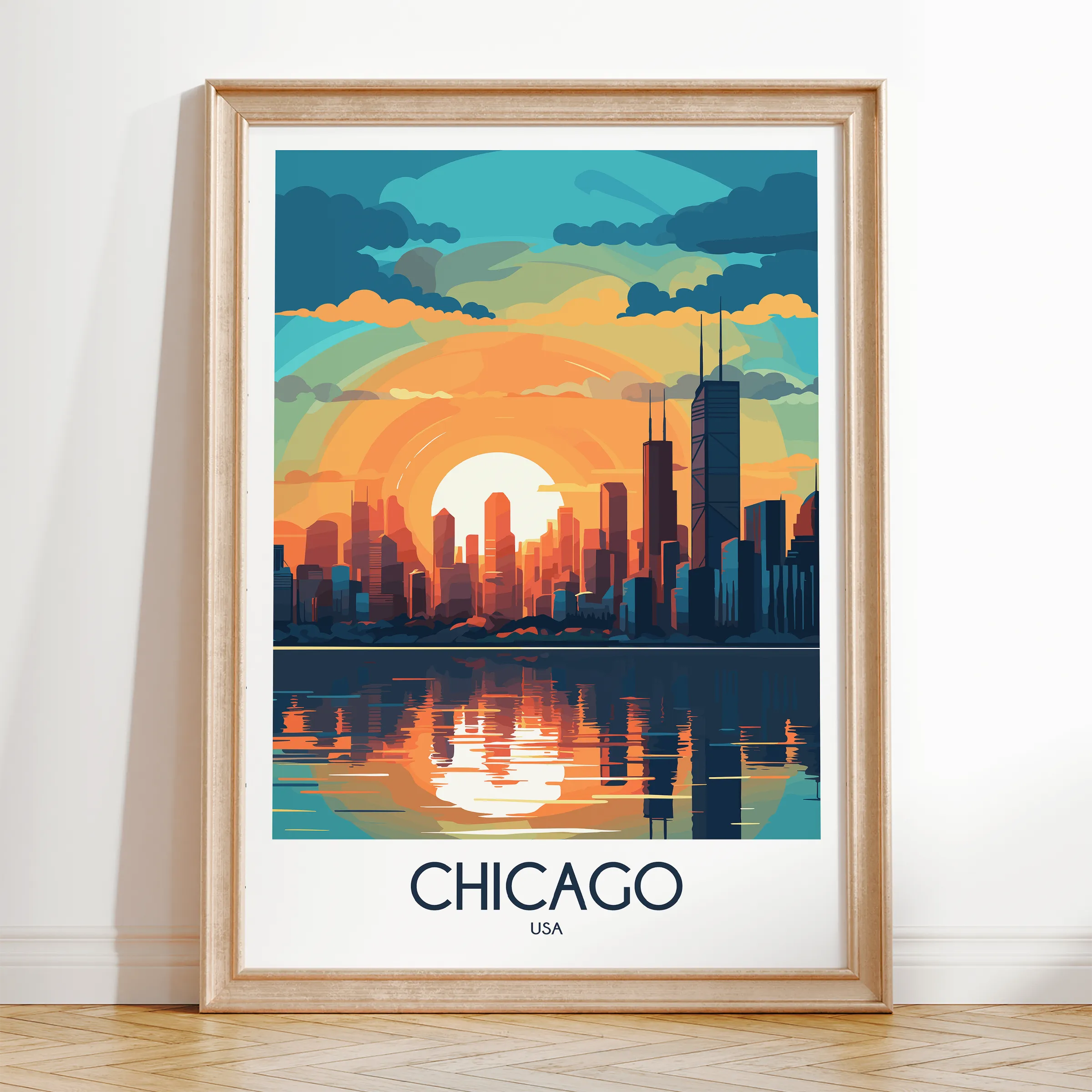 Chicago Minimalist Wall Art