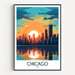 Chicago Modern Travel Poster
