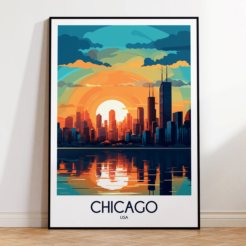 Chicago Vintage Style Print