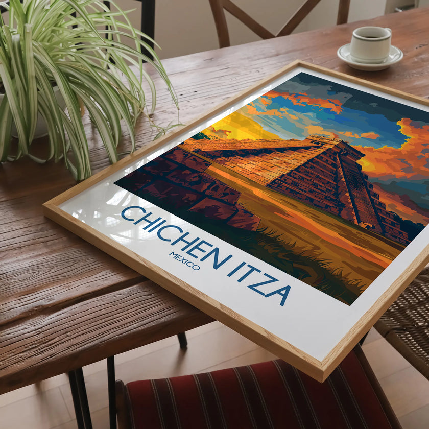 Chichen Itza Modern Travel Poster