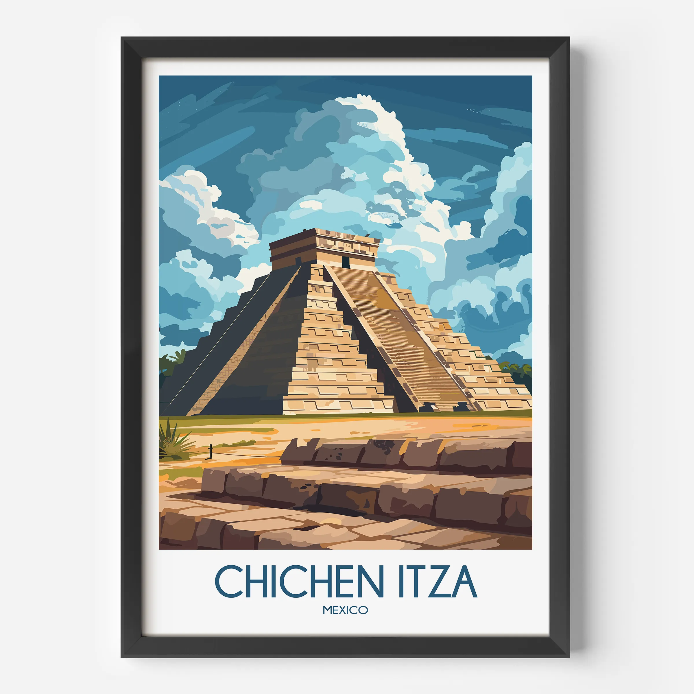 Chichen Itza Modern Travel Poster