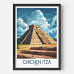 Chichen Itza Modern Travel Poster
