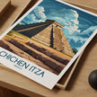Chichen Itza Retro Travel Illustration