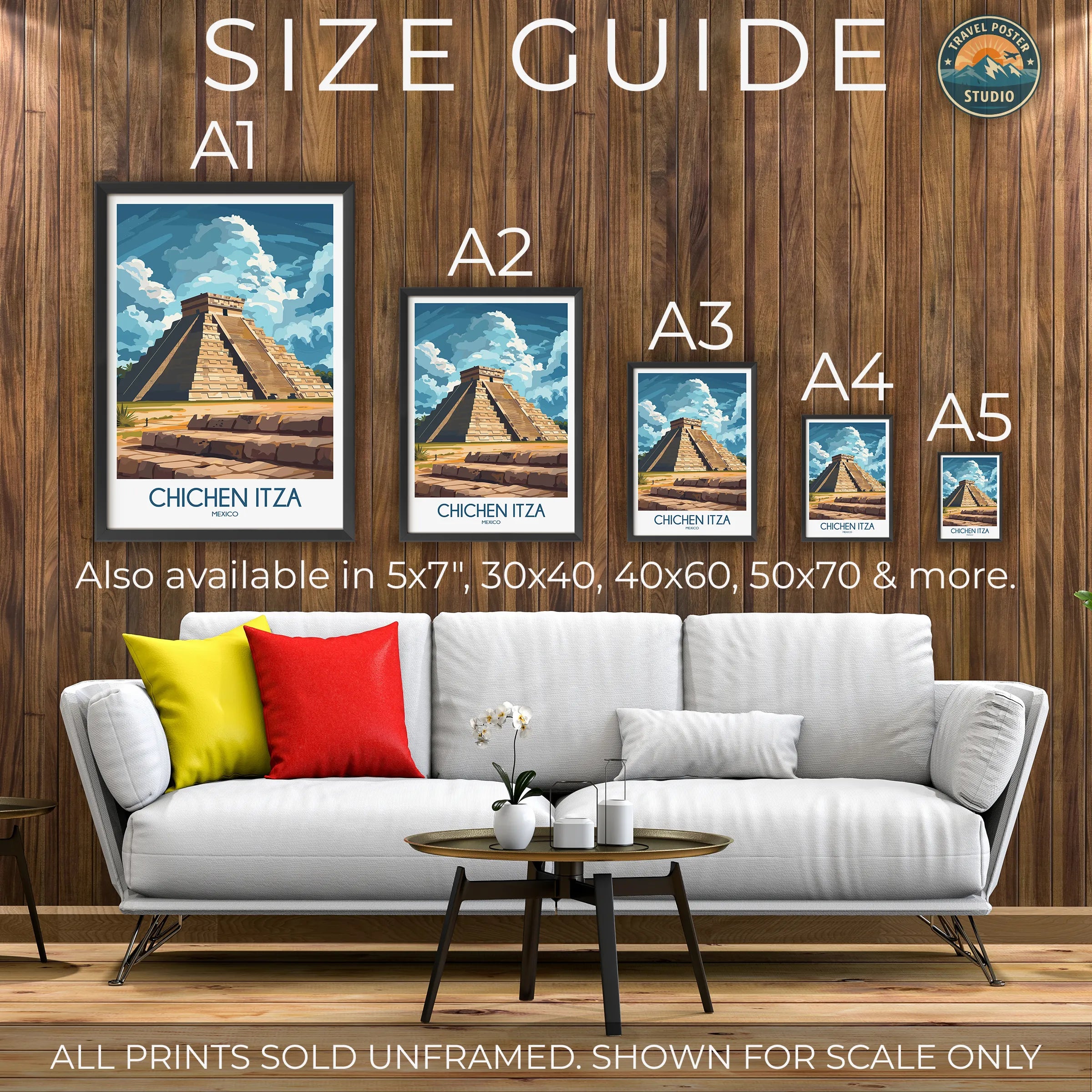 Chichen Itza Scenic Landscape Art