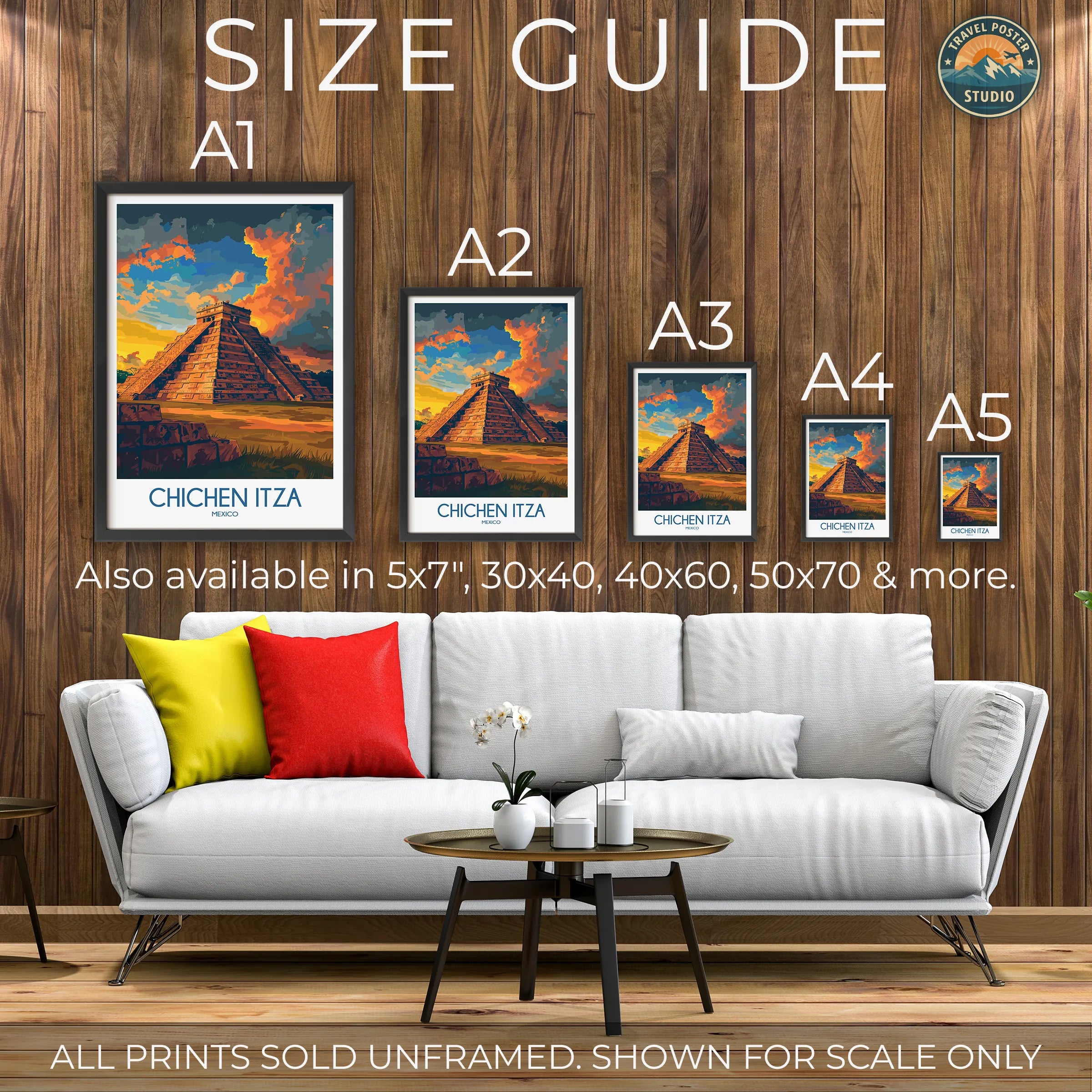 Chichen Itza Scenic Landscape Art