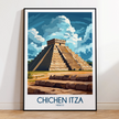 Chichen Itza Vintage Style Print