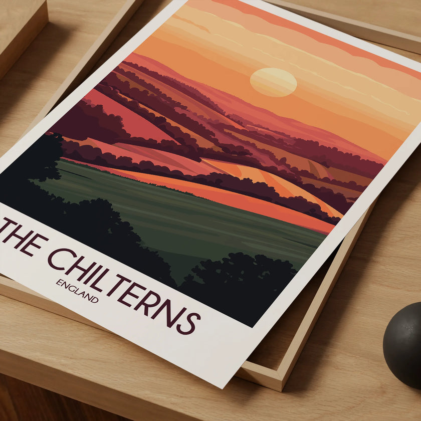 Chilterns Modern Travel Poster