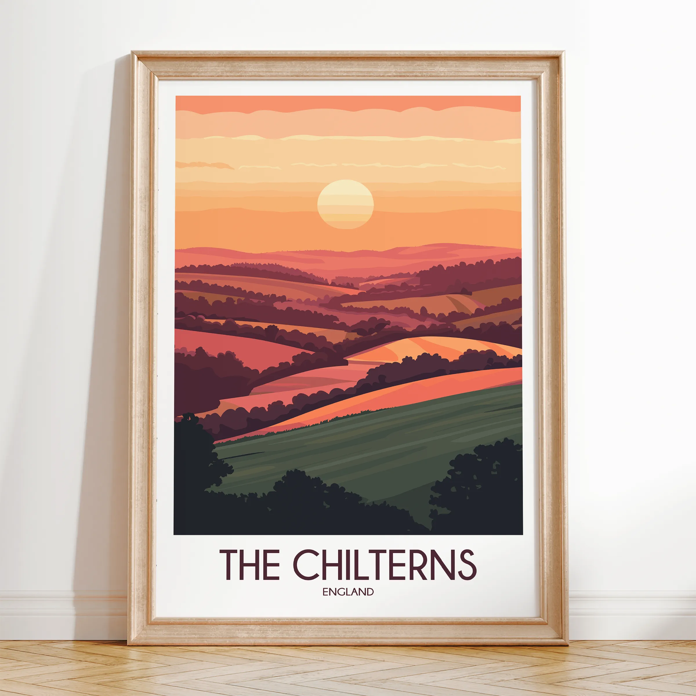 Chilterns Retro Travel Illustration