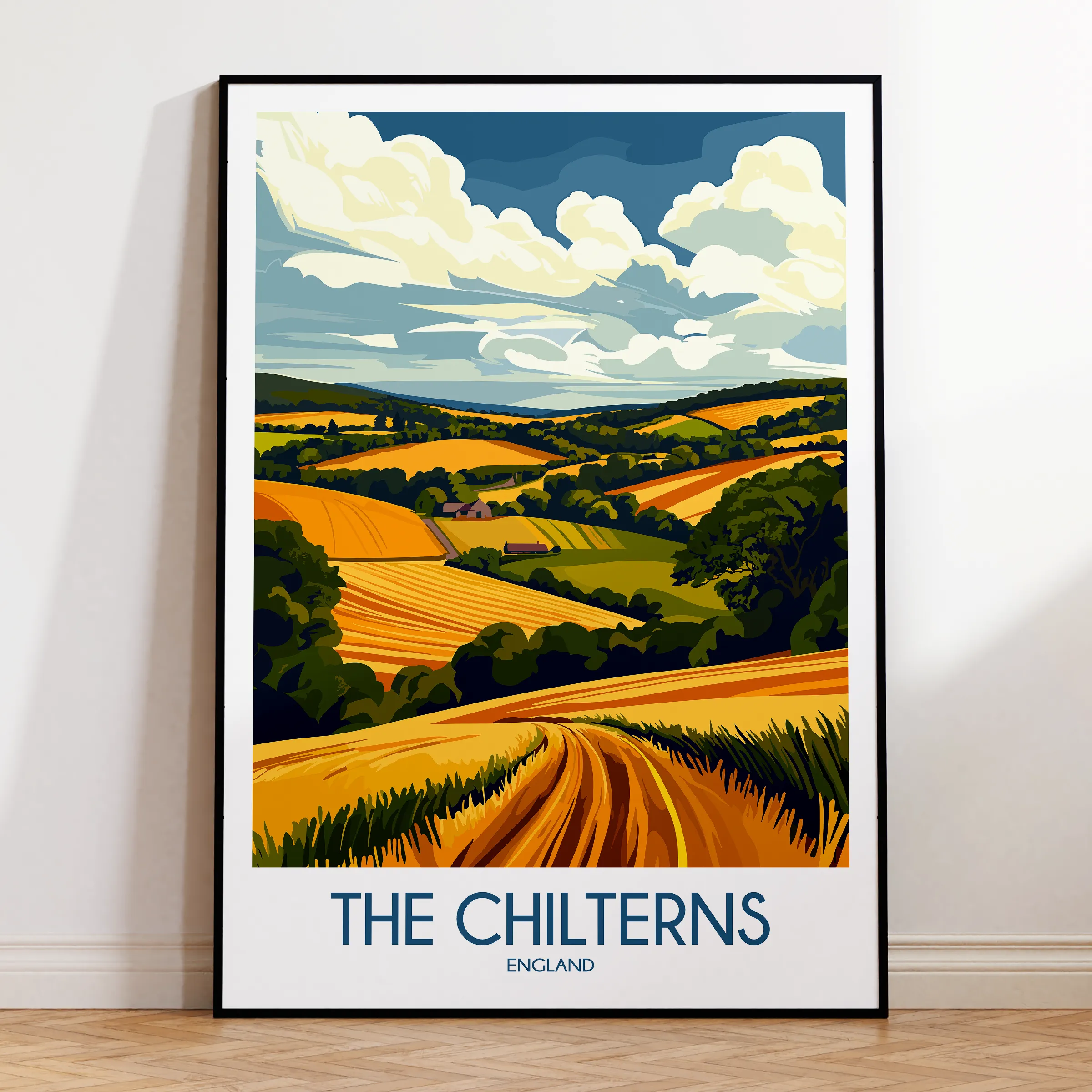Chilterns Retro Travel Illustration