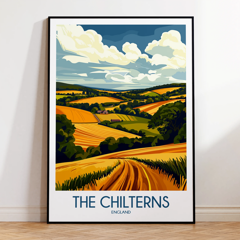 Chilterns Retro Travel Illustration