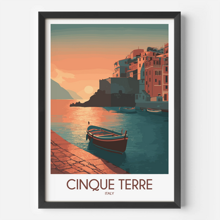 Cinque Terre Scenic Landscape Art