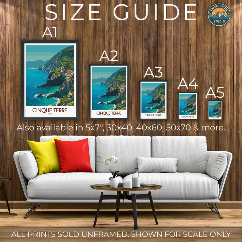 Cinque Terre Souvenir Poster Print