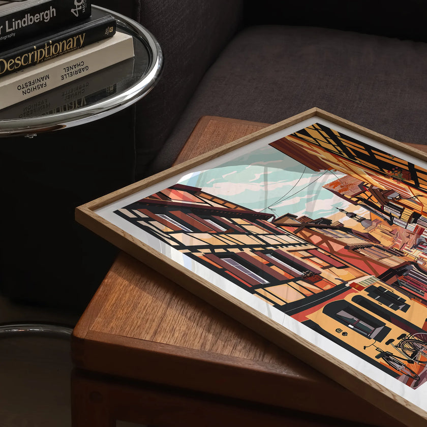 Colmar Retro Travel Illustration