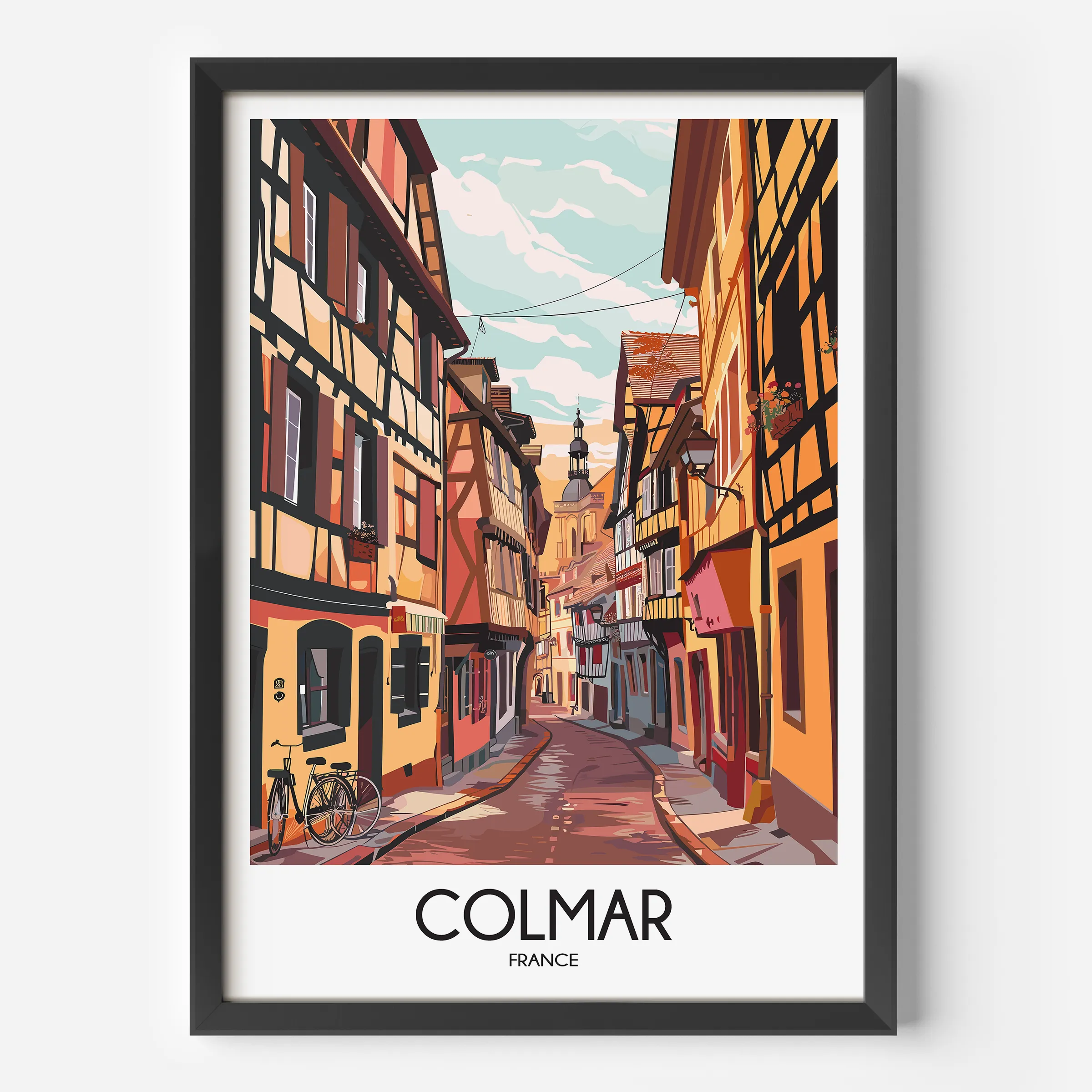Colmar Retro Travel Illustration