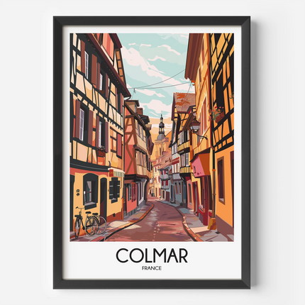 Colmar Retro Travel Illustration