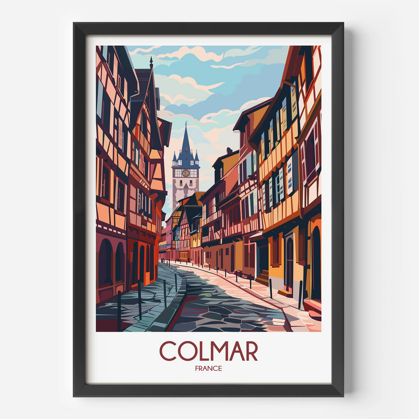 Colmar Retro Travel Illustration