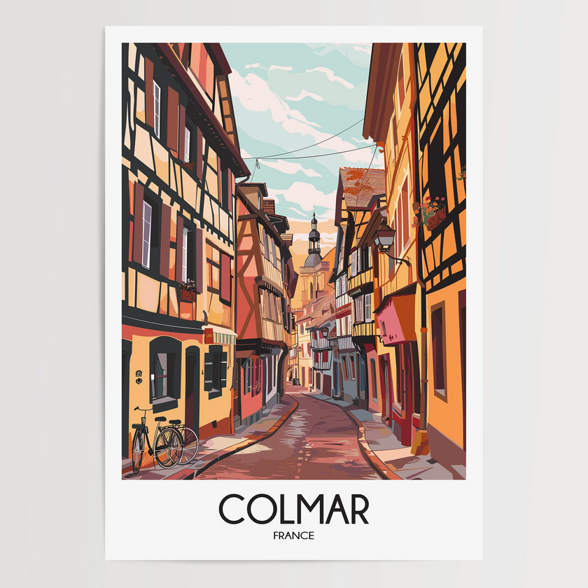 Colmar Vintage Style Print