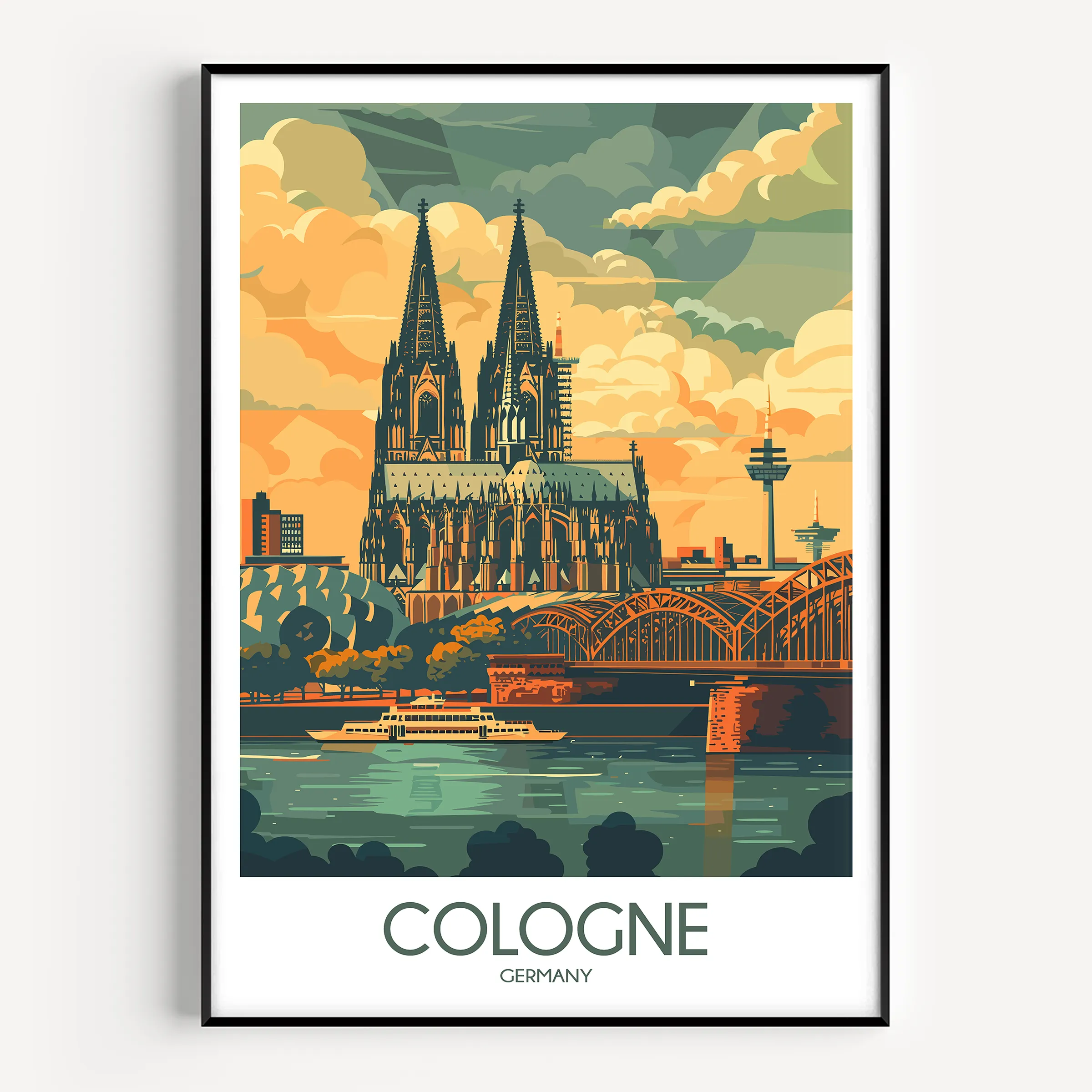Cologne Modern Travel Poster