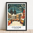 Cologne Vintage Style Print
