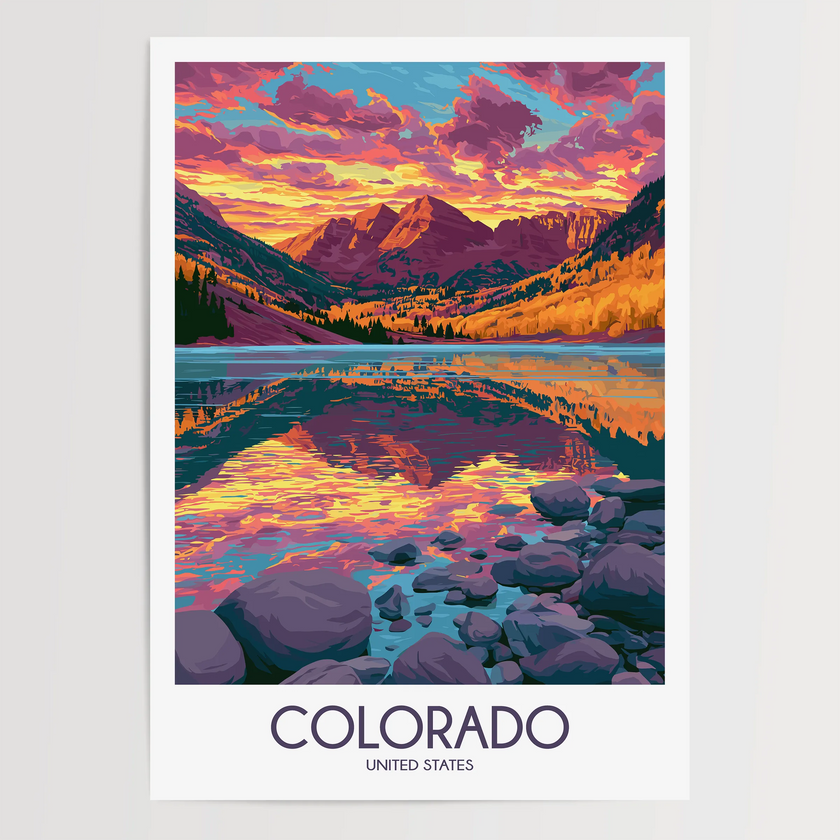 Colorado Modern Travel Poster