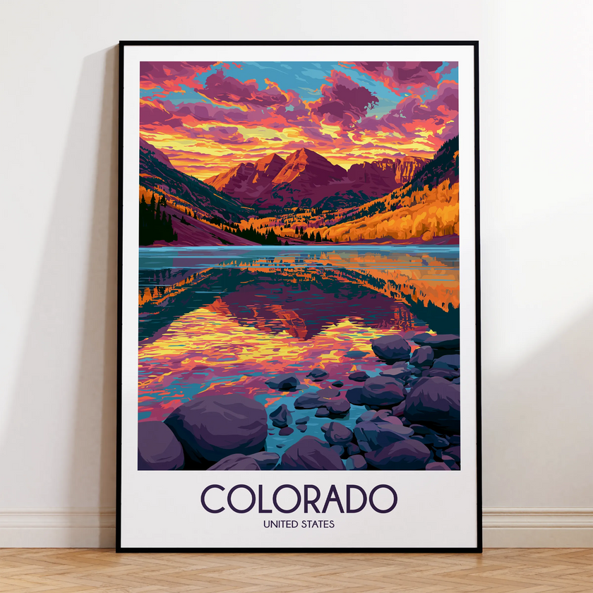 Colorado Retro Travel Illustration