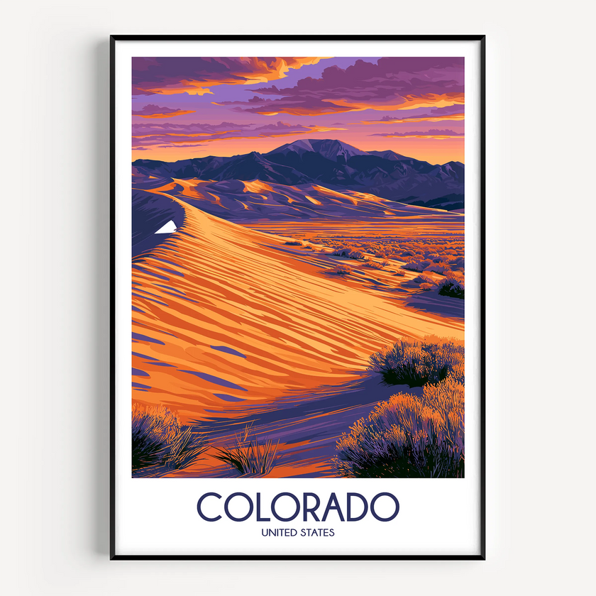 Colorado Retro Travel Illustration
