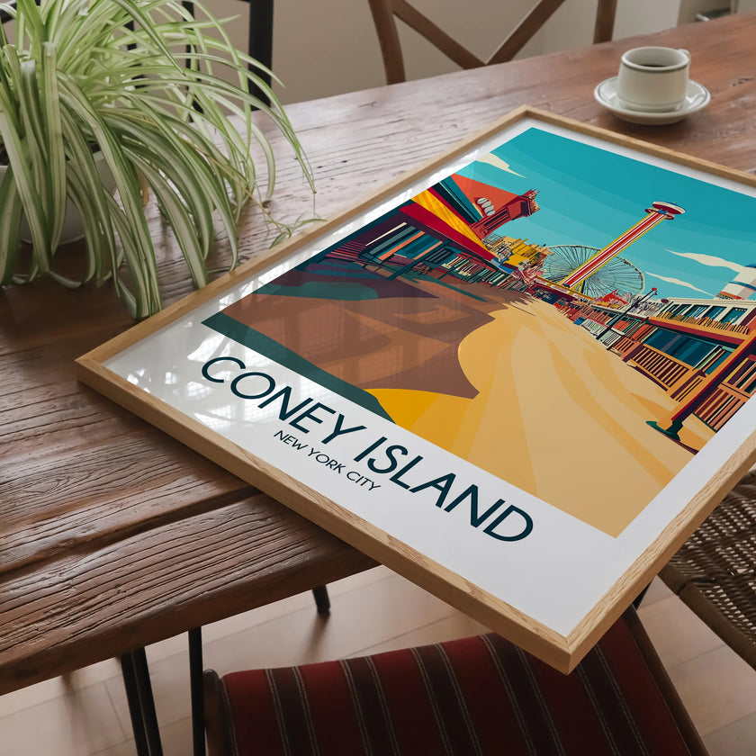 Coney Island Modern Travel Poster