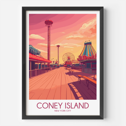Coney Island Scenic Landscape Art