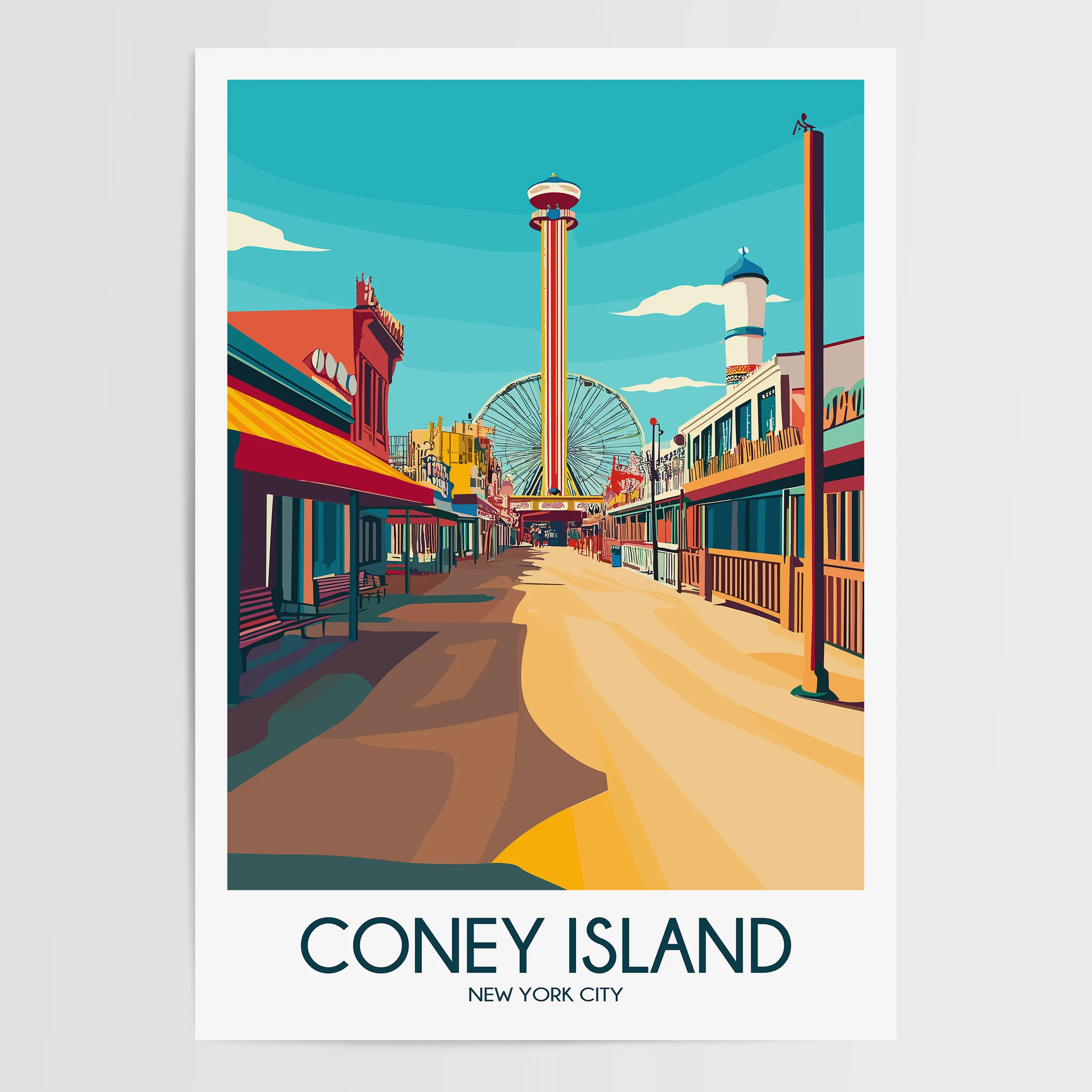 Coney Island Souvenir Poster Print