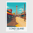 Coney Island Souvenir Poster Print