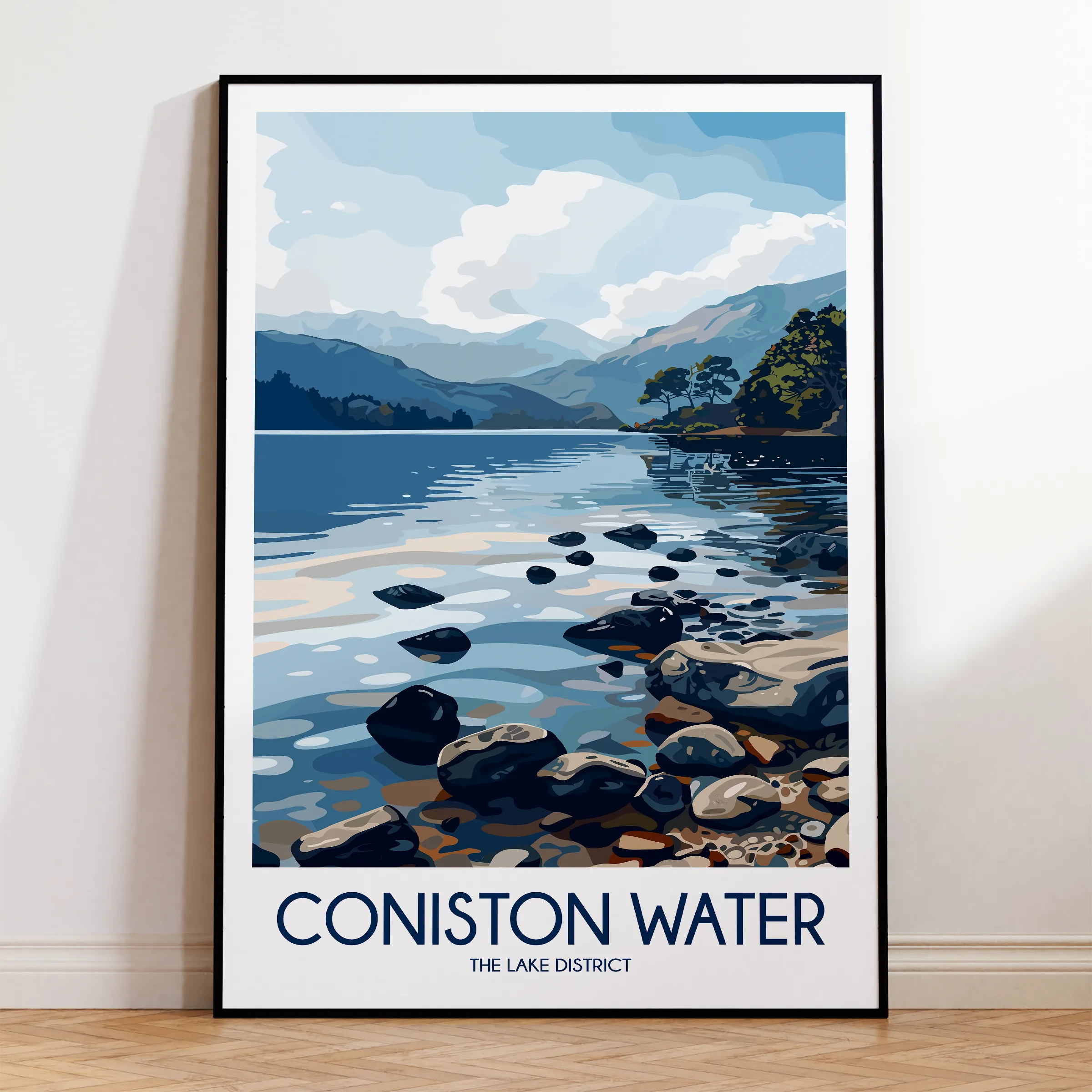 Coniston Water Scenic Landscape Art