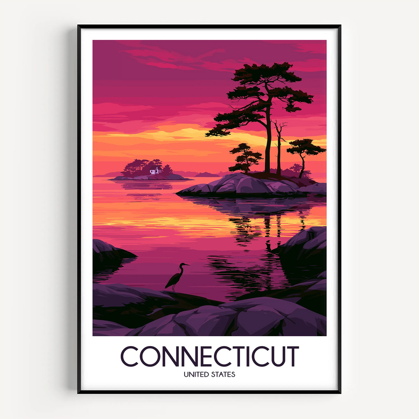 Connecticut Destination Art Gift