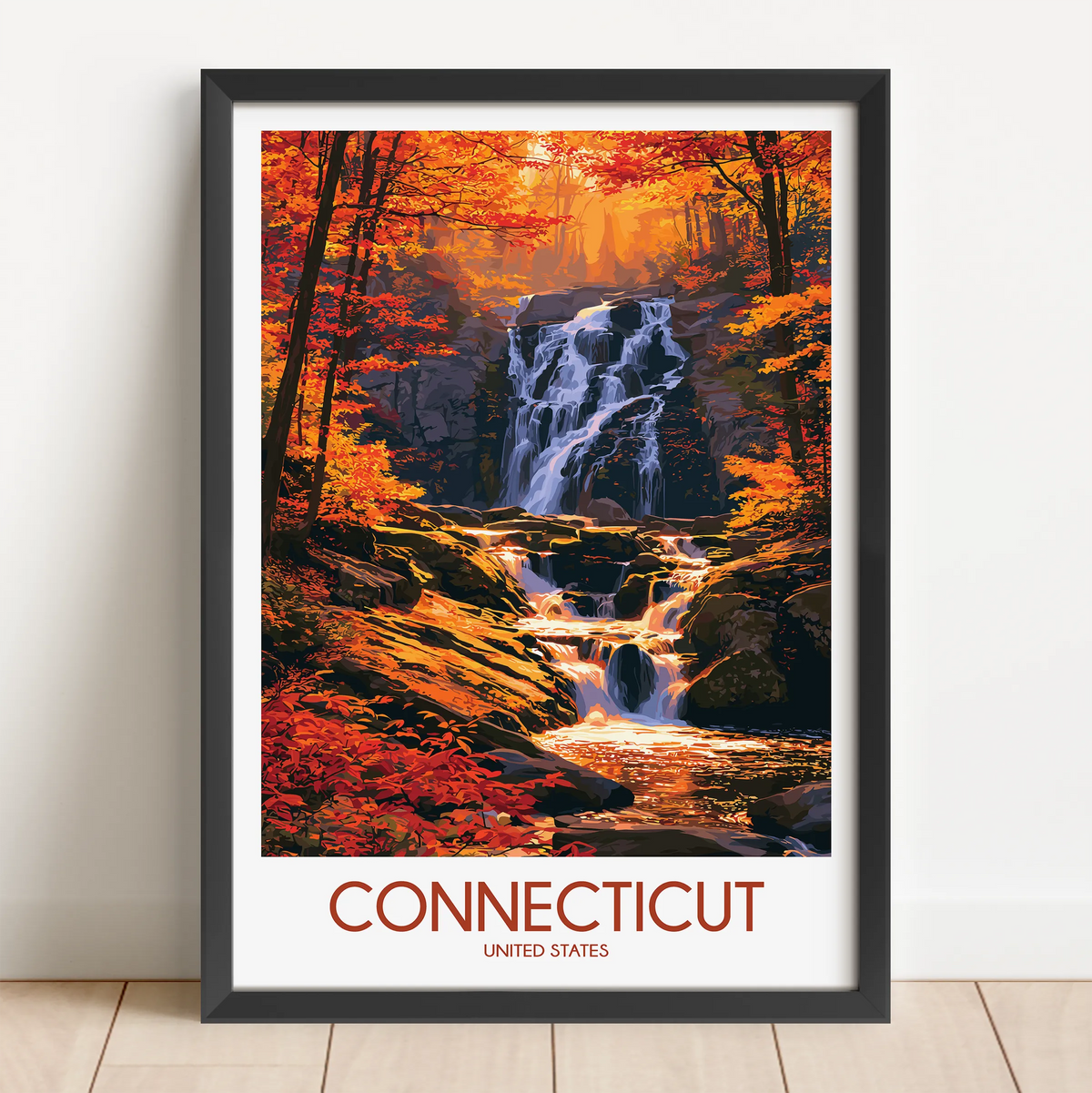 Connecticut Minimalist Wall Art