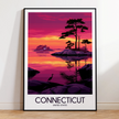 Connecticut Minimalist Wall Art