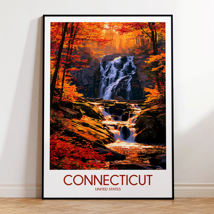 Connecticut Modern Travel Poster