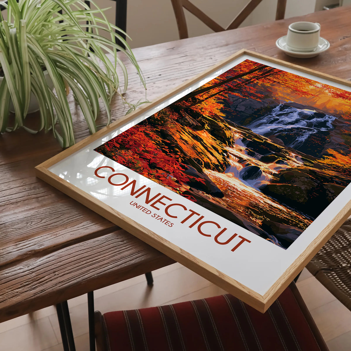Connecticut Retro Travel Illustration