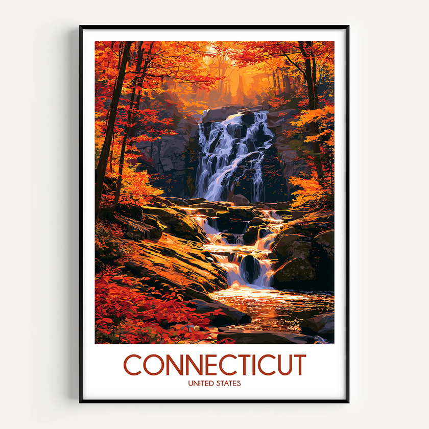 Connecticut Souvenir Poster Print