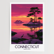 Connecticut Vintage Style Print